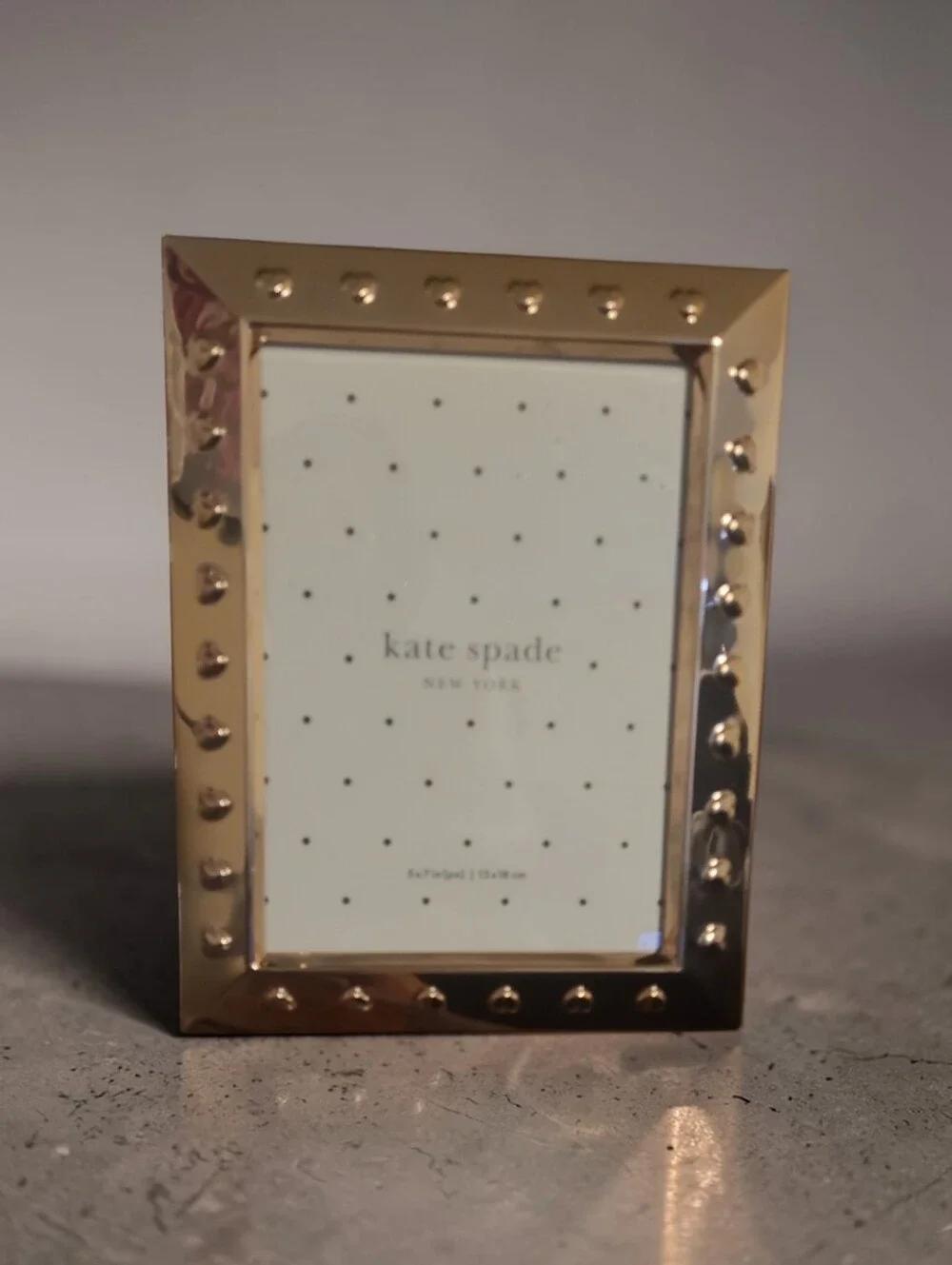 kate spade Gold Stud Accent Photo Frame - 5x7